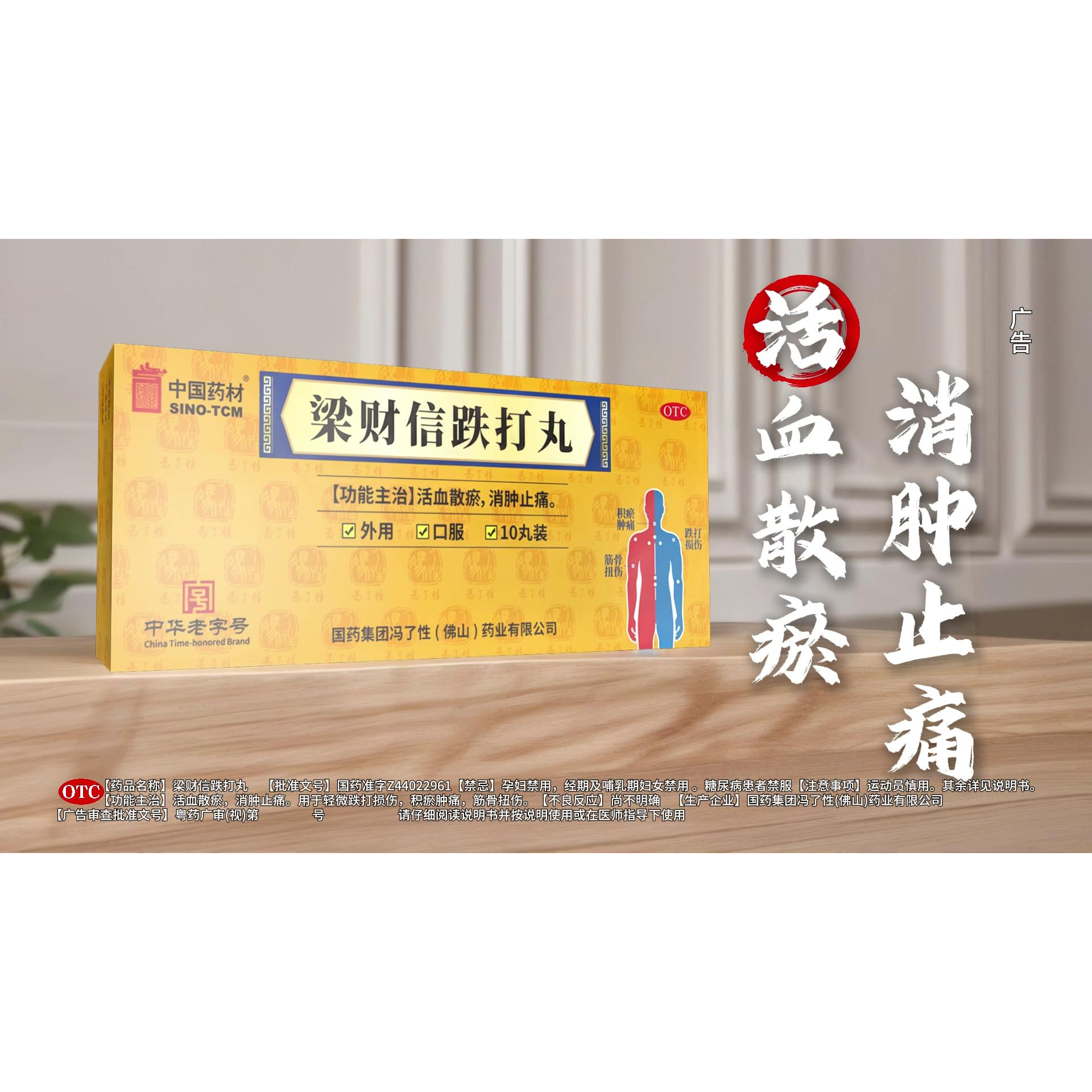 【冯了性】梁财信跌打丸6g*10丸/盒