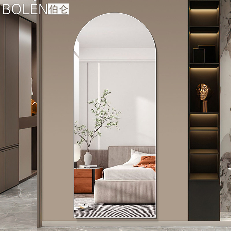 北欧无框穿衣镜拱门型全身镜贴墙防爆网红服装店试衣镜家用挂墙镜,住宅家具,穿衣镜,淘宝优惠券,粉丝福利购,淘宝优惠卷