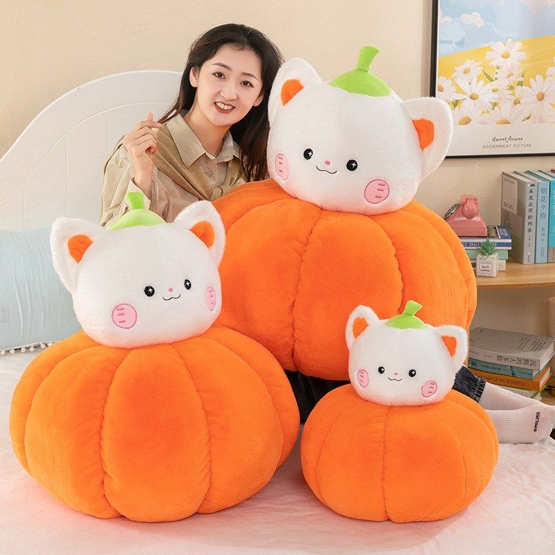 猫咪南瓜毛绒玩具可爱猫咪公仔儿童玩偶抓机布娃娃礼物,玩具/童车/益智/积木/模型,毛绒/玩偶/公仔/布艺类玩具,淘宝优惠券,粉丝福利购,淘宝优惠卷
