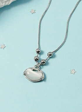 如意锁项链女贝母长命锁锁骨链小众设计韩版新款闺蜜礼物