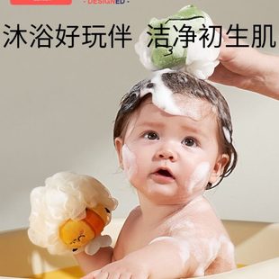 洗澡浴婴儿棉沐浴球浴花幼儿宝宝搓澡神器沐浴儿童海绵搓泥擦搓背