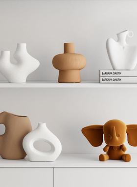 美拉德色高级感客厅电视柜壁龛入户玄关餐边柜轻奢大平层软装摆件