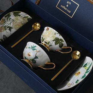 下午茶具套装 高颜值咖啡杯子高档精致骨瓷高级感轻奢陶瓷英式 礼盒