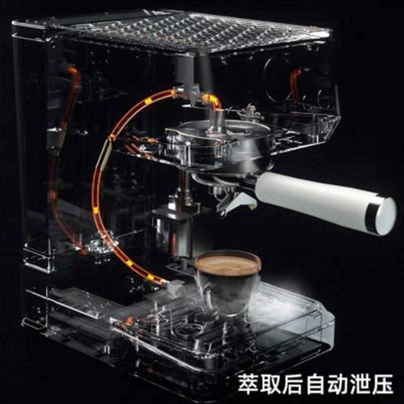 突尼E家用咖啡机小型意式浓缩咖啡一体机全半自动蒸汽打奶泡礼品