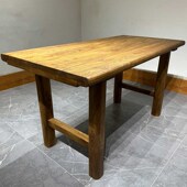 老榆木实木茶桌长条书桌复古餐桌阳台桌子电脑桌长桌民宿茶台