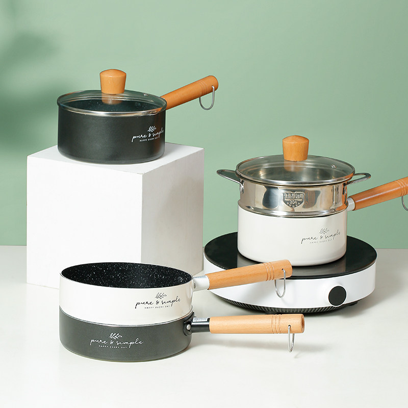 仓价~奶锅粘锅宝宝辅食锅热牛奶煮面小锅带电磁炉燃气灶,厨房/烹饪用具,奶锅,淘宝优惠券,粉丝福利购,淘宝优惠卷