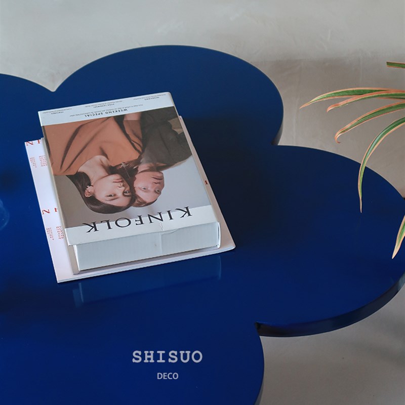 异形家用茶桌民宿客厅绿色茶几家用小户型茶几设计师创意桌子