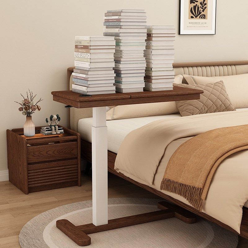 新款实木床边桌带轮升降笔记本电脑桌沙发边桌边几床上桌子,住宅家具,床边桌,淘宝优惠券,粉丝福利购,淘宝优惠卷