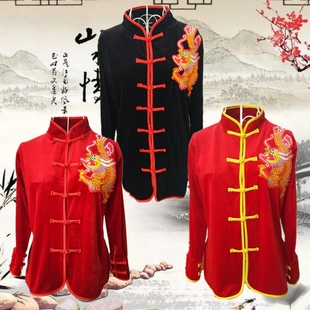 儿童武术服秋冬季武馆训练服男女童长袖功夫练功演出服学生表演服