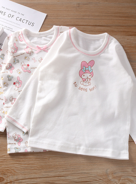 女童长袖t恤秋冬打底新款女孩宝宝中小童纯棉长袖秋衣全棉内衣