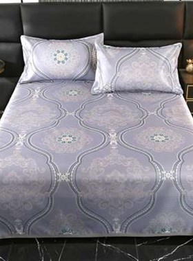 新款新款母婴冰丝凉席三件套可机z洗夏天空调席子可折叠15182米床