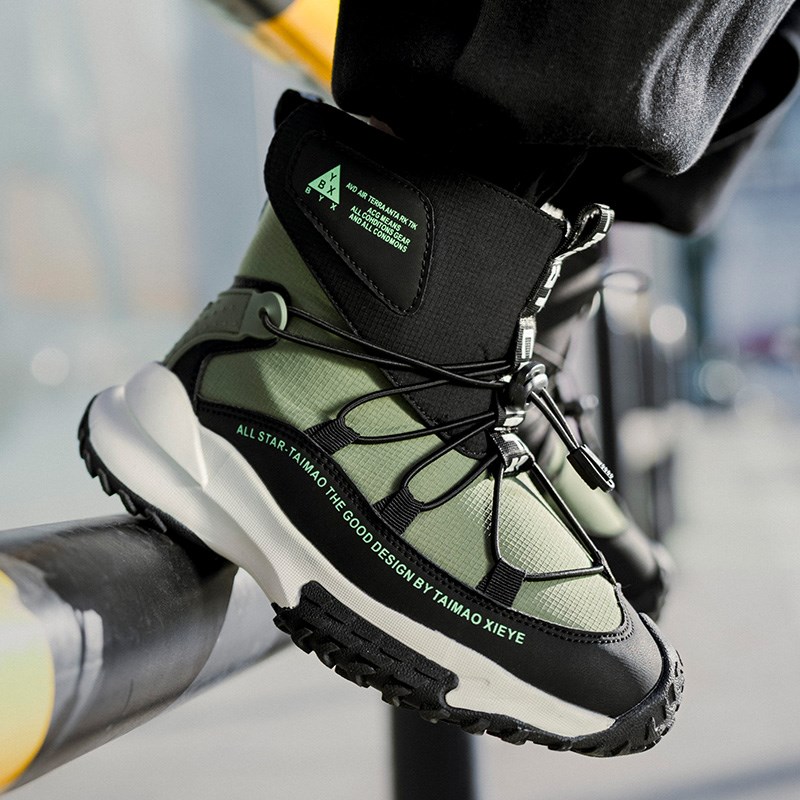 男童运动加绒棉鞋户外防滑儿童雪地靴防水加厚短靴透气轻便中童鞋