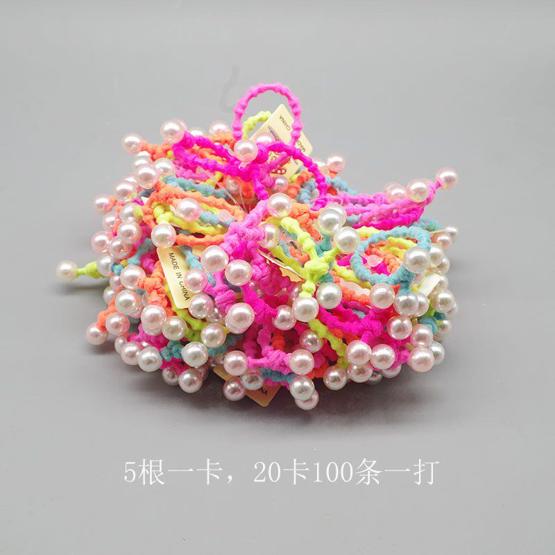 韩版宝宝头绳饰品100根套装糖果色儿童弹力打结橡皮筋发圈发饰