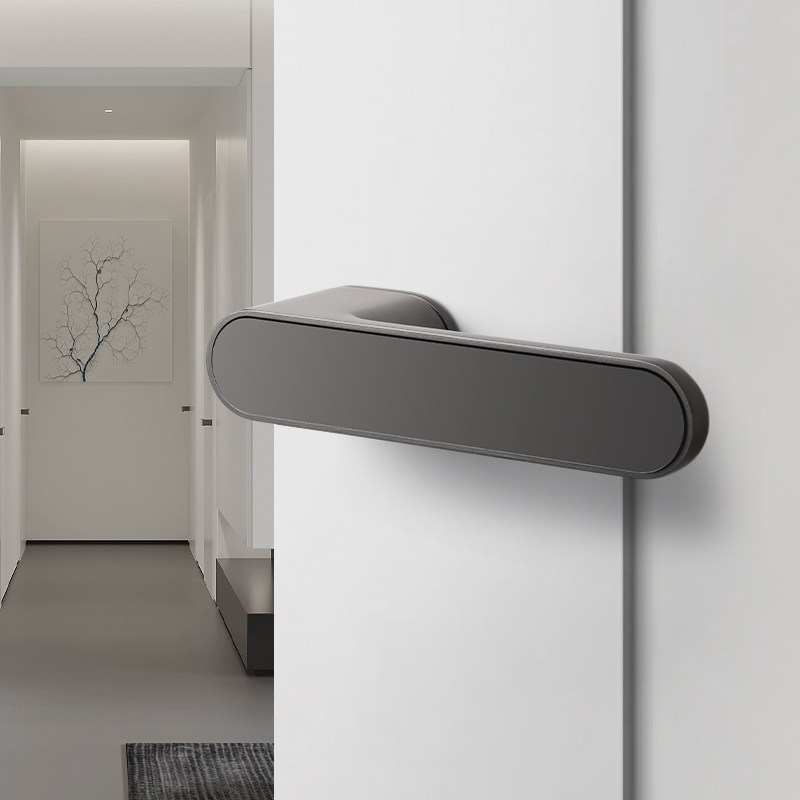 现代卧室门锁室内房间简约木门门把手灰色机械磁吸静音极简房门锁,基础建材,机械门锁,淘宝优惠券,粉丝福利购,淘宝优惠卷