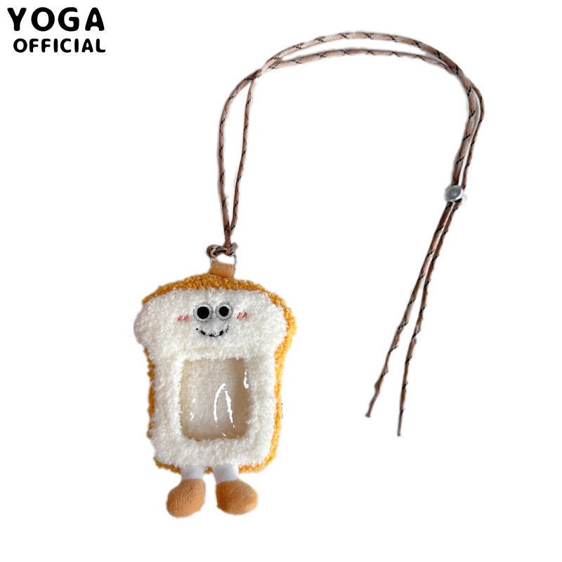 情绪吐司面包零钱包毛绒挂脖包女生耳机包卡包休闲百搭包学生痛包