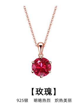 925银项链女款2025新款小众设计六爪高级感锁骨链吊坠送女友礼物