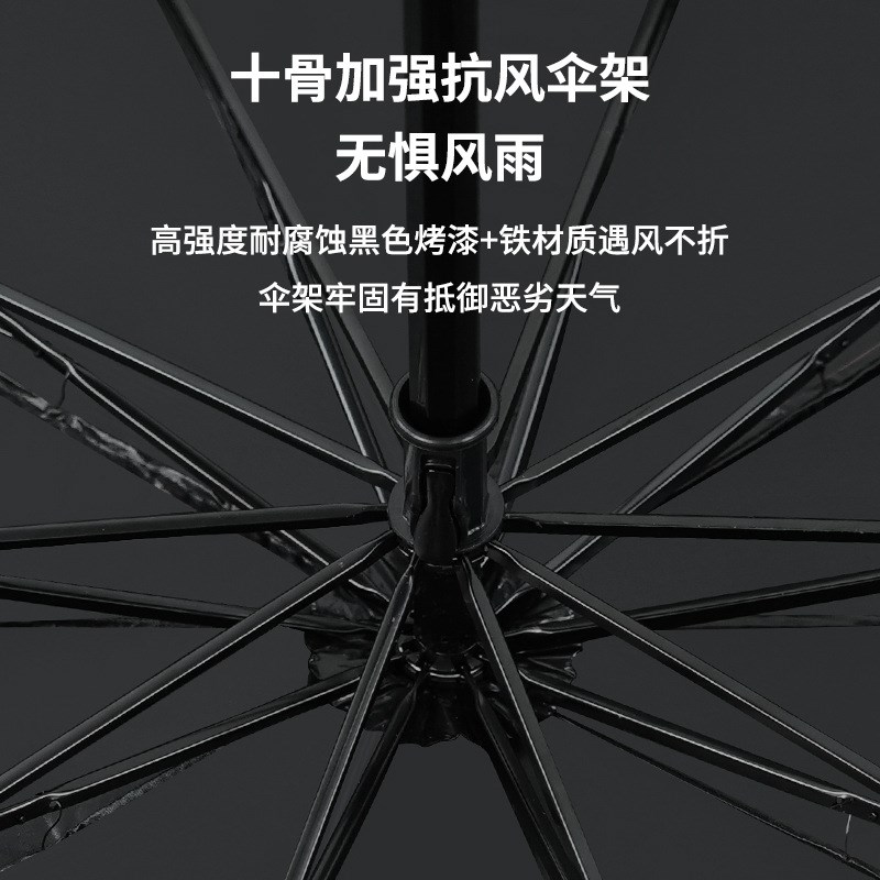 高级纯色超大双人可用雨伞实用耐用型雨伞高颜值商务折叠伞伞