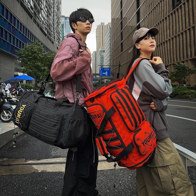 大容量旅行包出差旅游收纳双肩背包男运动健身包可套拉杆箱行李袋