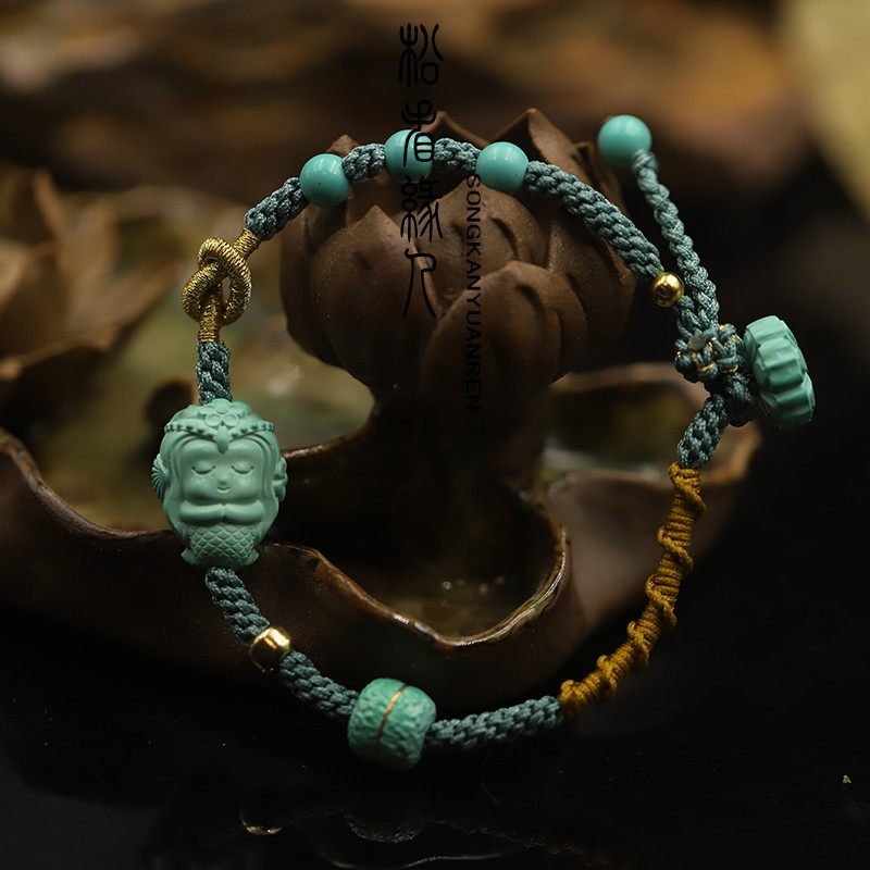 优化高瓷绿松石古风佛珠手链女款文玩手串单圈配饰配珠散珠小饰品,饰品/流行首饰/时尚饰品新,DIY配件,淘宝优惠券,粉丝福利购,淘宝优惠卷