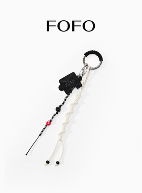 FOFO手工编织挂饰高级感拼图皮牌钥匙扣挂件时尚百搭包包装饰配件