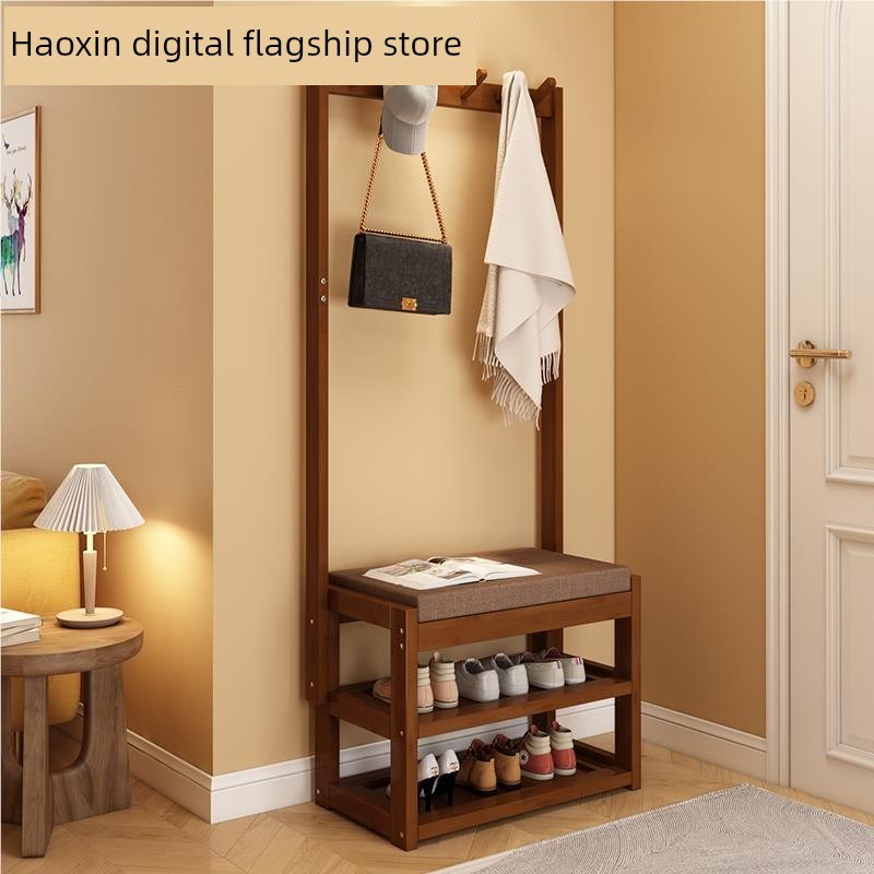 浩昕挂衣 架 入户门衣帽 架 换鞋凳一体多功能卧室落地衣 架 门口