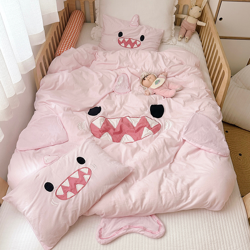儿童卡通全棉被套单件150*200单人皮纯棉针织棉幼儿园被罩120*150