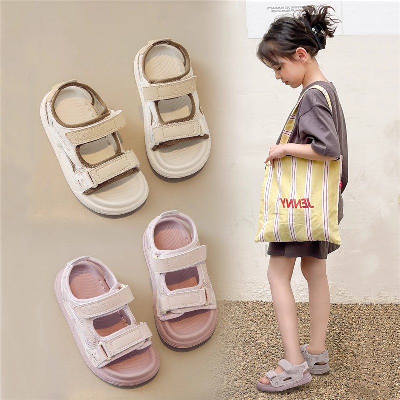 儿童轻便软底沙滩鞋2023夏季新款男童潮韩版休闲鞋子女童运动凉鞋