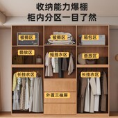 橡木全实木新款 四六门柜子 卧室卧分段式