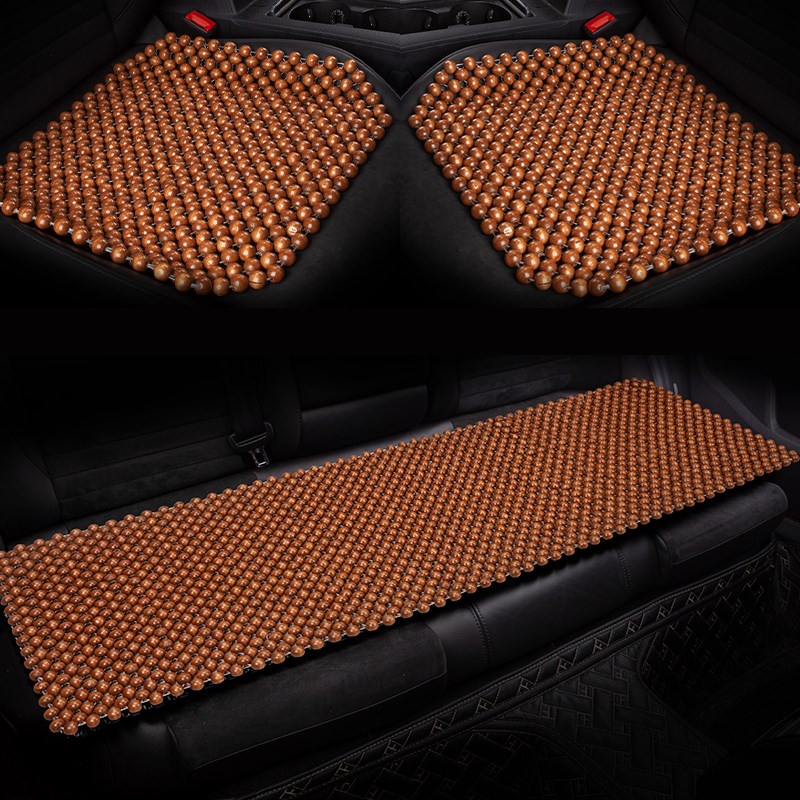 汽车坐垫单片夏季通风座垫木珠子香樟枫木透气夏天后排座椅垫凉垫