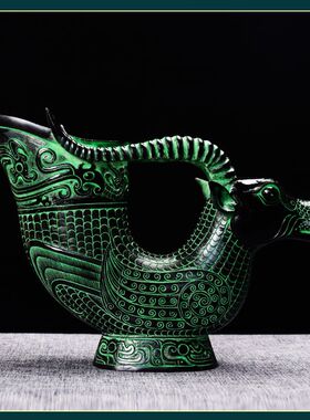 青铜器牛杯酒器酒尊饰品铜长辈婚礼品室内