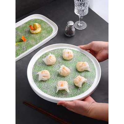 陶瓷冷盘、意境盘、平板盘、高档西餐餐盘、圆形创意高档餐具