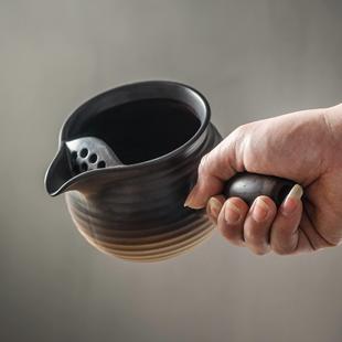 罐罐茶煮茶器围炉煮茶壶烤奶茶罐陶罐侧把粗陶家用茶炉电陶炉套装