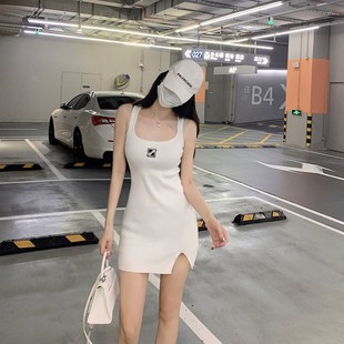 打底吊带裙 白色紧身内搭背F心裙女2024新款 庄大泥 秋冬内搭神器