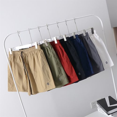 外贸男装b夏季新款男士纯色简约休闲宽松直筒沙滩裤速干运动短裤