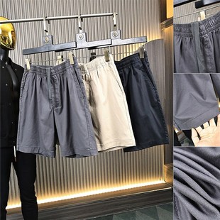 高支水洗亲肤透气v 短裤 夏季 百搭松紧腰直筒五分裤 男 时尚 岛国单