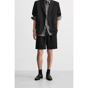 夏季 7380553 新品 宽松凉感泡泡纱打褶休闲短N裤 男装 2025新品