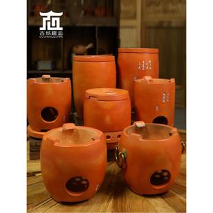 同文常玉星号功夫茶炭炉红土小炉茶道空间装饰全手煮茶炉