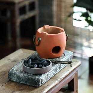 童文宋家用碳炉红泥小火炉潮州煮茶炉炭炉碳炉子煮茶工夫茶炭炉
