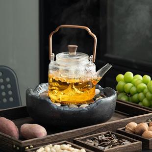 岳恒老陶泥电陶炉静音家用煮茶炉耐热玻璃蒸煮茶壶烧水壶煮茶器