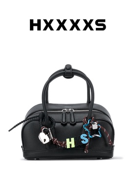 HXXXXS原创设计复古手提huhu包保龄球包七夕波士顿通勤单肩斜挎包