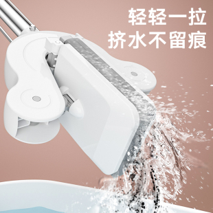 吸水墩布海绵拖把拖地神器 胶棉拖把桶家用一拖净平板免手洗折叠式