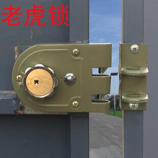 外置旧式双开门滑动门虎形锁滑动轨道门移动对开双扇门自动锁