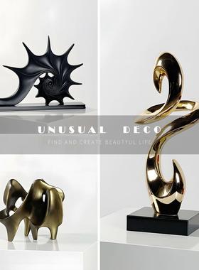 UNUSUAL 现代轻奢艺术几何音符雕塑摆件软装工艺品玄关酒店样板间