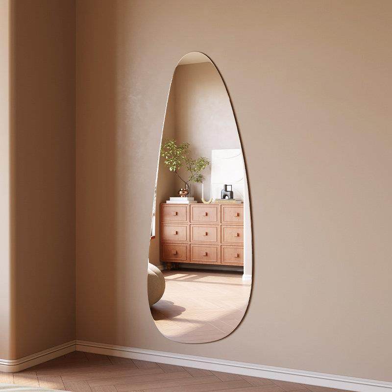 法式全身镜高级感异形玻璃镜子贴墙自粘全身镜黏贴壁挂全身镜家用,住宅家具,穿衣镜,淘宝优惠券,粉丝福利购,淘宝优惠卷