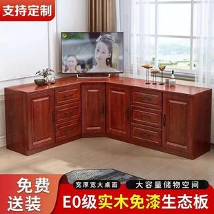 直角转角柜 全实木客厅墙角柜卧室三角柜家用储物柜新款