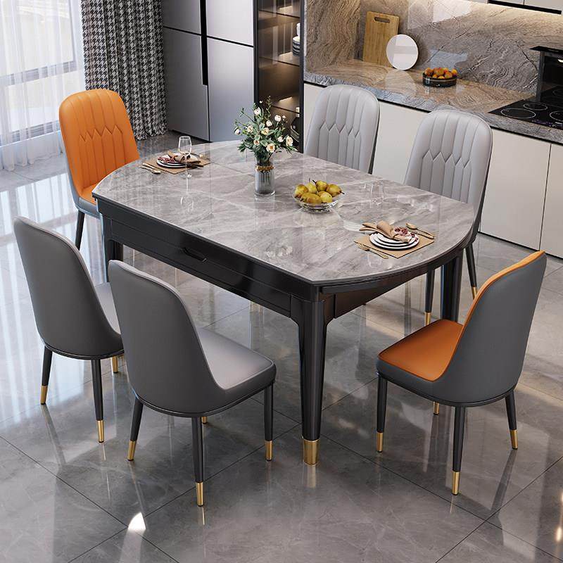 岩板餐桌椅家用小户型2025新款轻奢现代可变圆桌实木电磁炉吃饭桌,住宅家具,岩板餐桌,淘宝优惠券,粉丝福利购,淘宝优惠卷