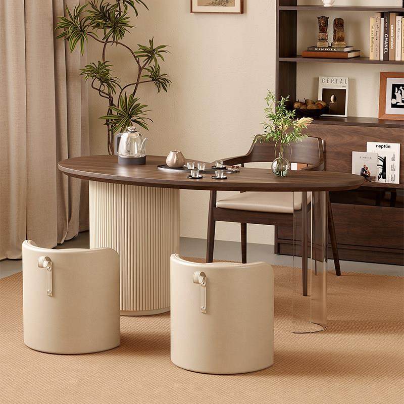 吉赠北美黑胡桃木阳台喝茶桌椅组合小户型茶室家用实木泡茶台新款