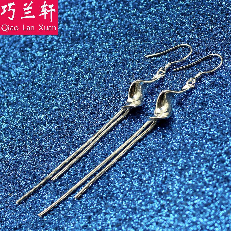 巧兰轩气质女耳环小水波流苏耳坠