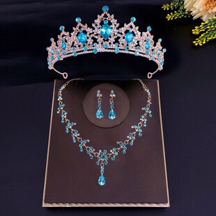 儿童生日皇冠女童王冠随光变色头饰小公主发箍女孩女款发饰套装