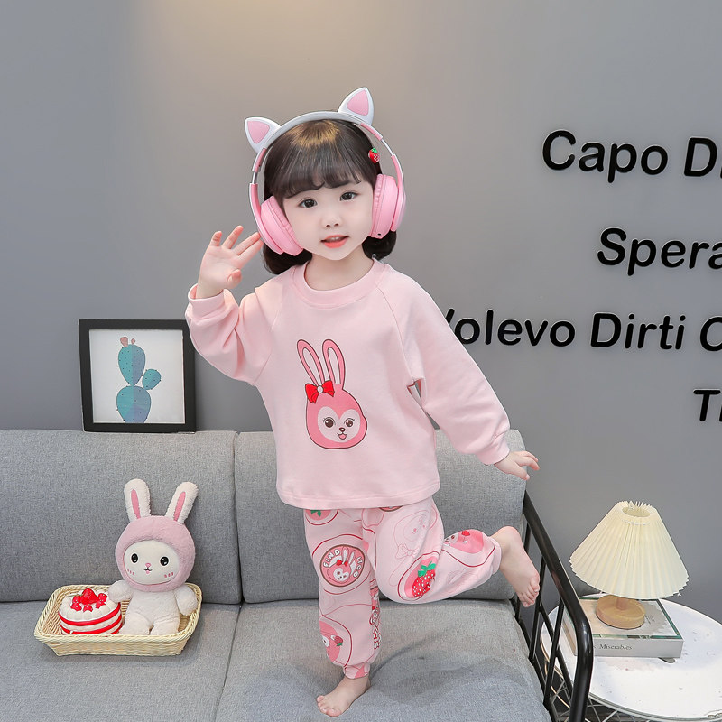 女童睡衣春秋纯棉秋衣儿童全棉内衣女孩女宝宝卡通家居服套装,童装/婴儿装/亲子装,家居服套装,淘宝优惠券,粉丝福利购,淘宝优惠卷
